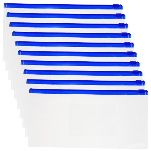 Gadpiparty 10 Stück Beutelbeutelbeutel Federmäppchen Bleistiftbeutel Mit Reißverschluss Transparente Stifttaschen Aufbewahrungsbehälter Für Bleistifte Klarer Bleistiftbeutel Etui Weiß Plastik von Gadpiparty
