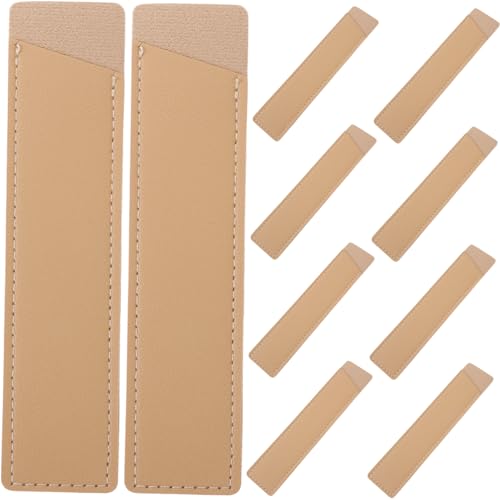 Gadpiparty 10 Stück Pen -Set - UV für Beutel federmäppchen Kugelschreiber Stiftetui aus Leder Taschenprotektoren Brunnenstifthalter Federtaschen aus Leder Pu Khaki von Gadpiparty
