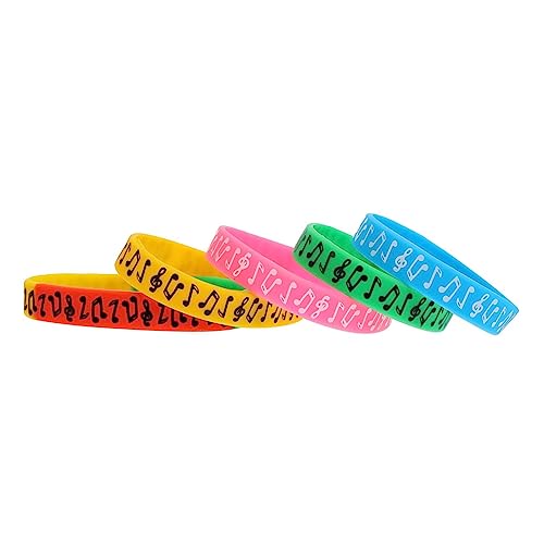 Gadpiparty 10 Stück Silikonarmbänder mit Musiknoten Design Bequeme Festival Armbänder für Konzerte Dekorative Armbänder für Musikliebhaber Farben Je Gadpiparty 10 Stück Silikonarmbänder mit Musiknoten Design Bequeme Festival Armbänder für Konzerte Dekorative Armbänder für Musikliebhaber Farben Je von Gadpiparty