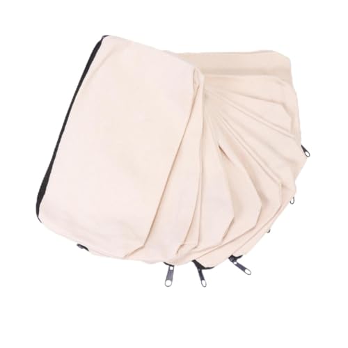 Gadpiparty 10 Stück Teiliges Canvas Federmäppchen Beige mit Reißverschluss Multifunktionaler Stiftebeutel und Münzgeldbeutel Geräumig Leicht für Schule und Büro Langlebiges Material von Gadpiparty