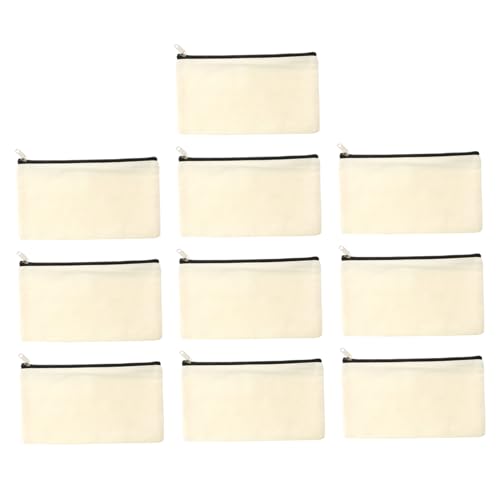 Gadpiparty 10 Stück Teiliges Canvas Federmäppchen Robuste Leere Segeltuchtaschen mit Reißverschluss Vielseitig Nutzbar als Kosmetiktasche Stiftemäppchen oder Organizer für Schule und Reisen Gadpiparty 10 Stück Teiliges Canvas Federmäppchen Robuste Leere Segeltuchtaschen mit Reißverschluss Vielseitig Nutzbar als Kosmetiktasche Stiftemäppchen oder Organizer für Schule und Reisen von Gadpiparty