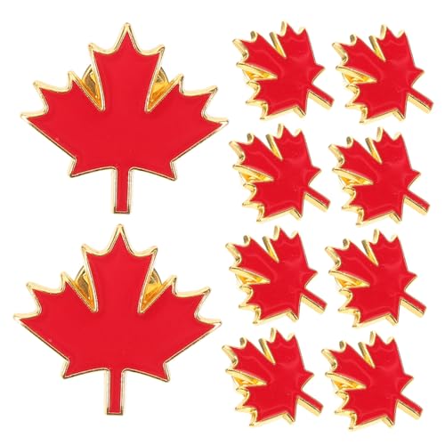 Gadpiparty 10 Stück Teiliges Maple Leaf Broschennadeln Metall Lackierung Vielseitig für Kleidung Schals Taschen Damen Schmuck für Thanksgiving und Festtagsdekorationen von Gadpiparty