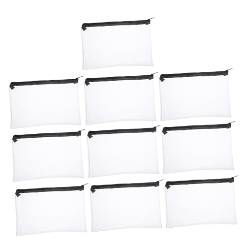 Gadpiparty 10 Stück Transparentes Federmäppchen Transparente Veränderungspanne Durchsichtiges Federmäppchen Mit Reißverschluss Schreibwarenkoffer Aktentasche Mit Reißverschluss PVC von Gadpiparty