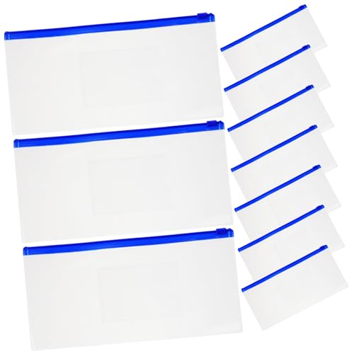 Gadpiparty 10stücke Transparente Kunststoff Stifttaschen Mit Reißverschluss Aufbewahrungsbeutel Für Schreibwaren Durchsichtige Federmäppchen Zur Organisation von Gadpiparty