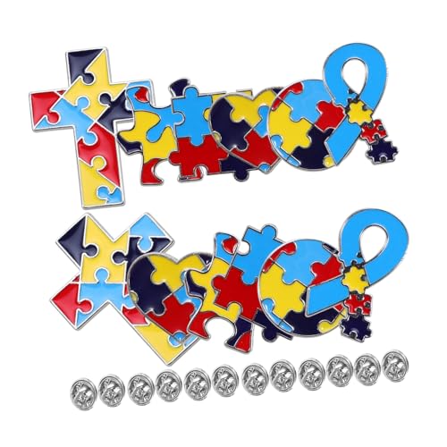 Gadpiparty 12 Stück Broschen aus Metall Stifte Abzeichen Pin-Abzeichen passende Brosche Kragennadel Brosche Pin -Abzeichen Puzzlematte Puzzlekarte Mantelbrosche Rucksack-Stifte Legierung von Gadpiparty