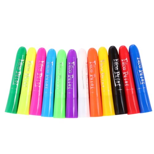 Gadpiparty 12 Stück Teiliges Cosplay Face Painting Stifte für Hautfreundliche Temporäre Körperfarben Vielseitig für Halloween Party Make Up und Kreative Bastelideen von Gadpiparty