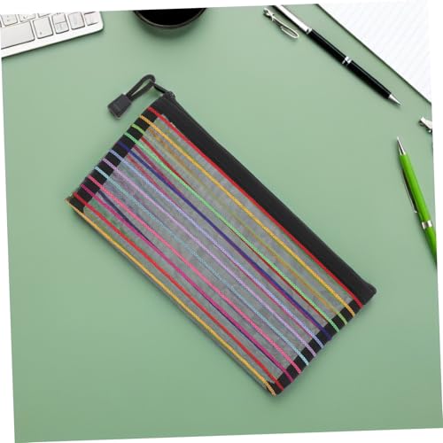 Gadpiparty 12stück Netz-reißverschlusstaschen Für Organisation Farbige PVC-dokumententaschen Transparente Mehrzweck-Taschen Für Reise Schule Büro von Gadpiparty