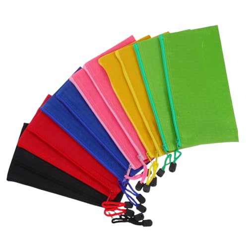 Gadpiparty 12 Stück Teiliges Federmäppchen wasserdichte Oxford Stoff Hülle mit Reißverschluss Vielseitig für Stifte Kosmetik Reise und Bürobedarf Robust und Leicht zu Reinigen von Gadpiparty