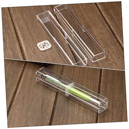 Gadpiparty 12 Stück Teiliges Rechteckiges Pen Storage Case aus Robustem Kunststoff Transparenter Einzelstiftehalter Verschleißfeste Aufbewahrungsbox für Schüler und Zuhause Praktische von Gadpiparty