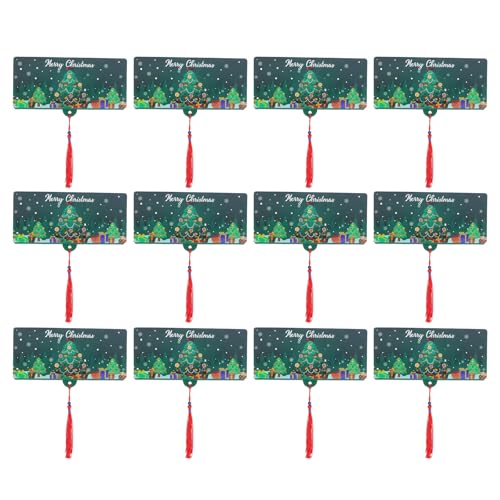 Gadpiparty 12 Weihnachtsgeldhalter für Bargeld: Festlicher Geldgeschenkhalter mit 10 Fächern für Weihnachten – Geldgeschenk-Organizer für Feiertagspartys – Taschenumschläge von Gadpiparty