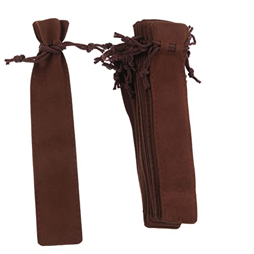 Gadpiparty 15 Stück Fleece -stiftbeutel Einzelne Stifttasche Aufbewahrungstaschen Für Stifte Bleistifthalter-beuteletui Bleistifthaltertasche Schreibwaren Füller Brown Flanell von Gadpiparty