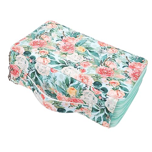 Gadpiparty Multilayer Pencil Storage Case Mit Slots Tragbare Stiftetasche Für Schüler Und Künstler Zur Organisation Von Zeichenstiften Grünem Rosen-Design von Gadpiparty