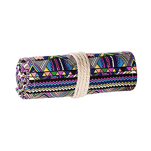 Gadpiparty Leinwand Stifterolle Handgefertigt Aus Segeltuch Tragbare Stiftetasche Organizer Mit Mehreren Fächern Für Stifte Marker Und Kugelschreiber Für Hosentasche Oder Handtasche von Gadpiparty