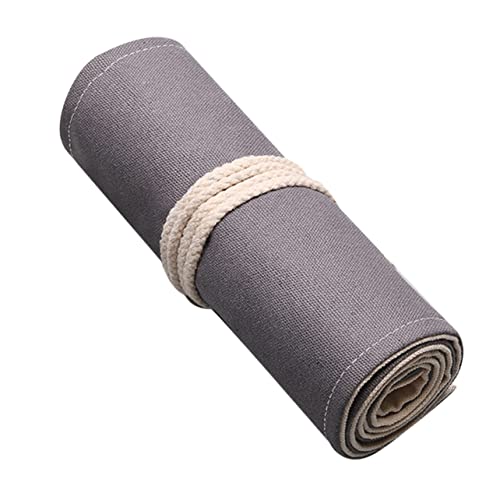 Gadpiparty 1Stück Handgemachter Grauer Canvas Bleistiftetui Roll Up Mit Großer Kapazität Tragbarer Stifthalter Und Aufbewahrungsorganisator Für Bleistifte Und Schreibwaren Gadpiparty 1Stück Handgemachter Grauer Canvas Bleistiftetui Roll Up Mit Großer Kapazität Tragbarer Stifthalter Und Aufbewahrungsorganisator Für Bleistifte Und Schreibwaren von Gadpiparty