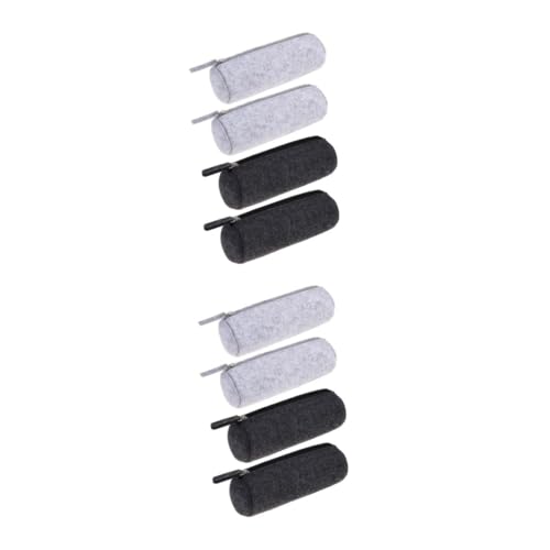 Gadpiparty 2 Sätze Filz Federmäppchen Und Kosmetikbeutel Rund Rund Dunkelgrau Vielseitiger Stift Organizer Für Schreibwaren Und Make Up Praktisch 4 Stücke * 2 von Gadpiparty