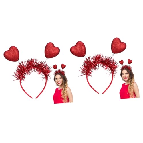 Gadpiparty 2 Sätze Herz Stirnband Valentinstag Haarreifen Stirnband Mit Herzen Stilvoll Form Led Haarband Valentinstag-party-stirnband Valentins-stirnbänder Für Erwachsene Schaum 2 Stücke * 2 von Gadpiparty