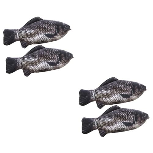 Gadpiparty 2 Sätze Karausche Haustierspielzeug Realistischer Fisch Katzenspielzeug Simulationsfisch Studenten Federmäppchen Bleistift Fall Stiftbeutel Schülergeschenk Nylon 2 Stück * 2 von Gadpiparty