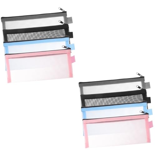 Gadpiparty 2 Sätze Stiftetui Mit Reißverschluss Transparente Federmäppchen Für Schule Büro Und Reisen Vielseitig Einsetzbar Für Schreibwaren Und Kosmetik 4 Stücke * 2 von Gadpiparty