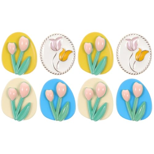 Gadpiparty 2 Sätze Tasten Dekorative Knöpfe Kleidungsersatzknöpfe Tulpen Blumen Stoffknöpfe Knöpfe Zum Annähen Von Blumen Kleidungsknöpfe Knöpfe Zum Selbermachen Zinklegierung 4 Stücke * 2 von Gadpiparty