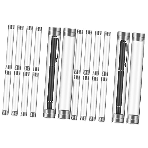 Gadpiparty 2 Sätze Zylindrische Stiftbox Einzelstiftvitrinen Behälter Für Stifttuben Stiftaufbewahrungsröhrchen Aufbewahrungshüllen Für Einzelne Stifte Acryl 10 Stück * 2 von Gadpiparty