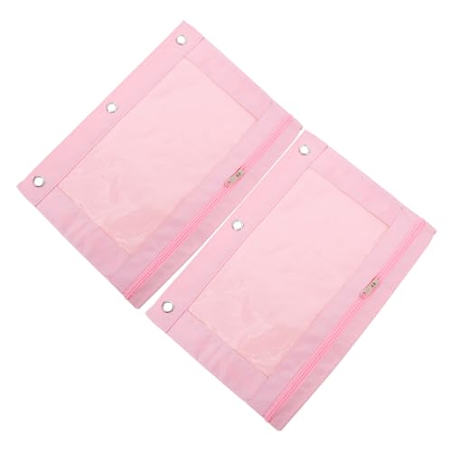 Gadpiparty 2 Stück Bleistifthalter Für Ordner Schreibwaren Beutel Fall Federmäppchen Klar Klarsichthülle Bindetaschen Federmäppchen Mit Löchern Kleine Bleistifttasche Ordnertasche Rosa PVC Gadpiparty 2 Stück Bleistifthalter Für Ordner Schreibwaren Beutel Fall Federmäppchen Klar Klarsichthülle Bindetaschen Federmäppchen Mit Löchern Kleine Bleistifttasche Ordnertasche Rosa PVC von Gadpiparty