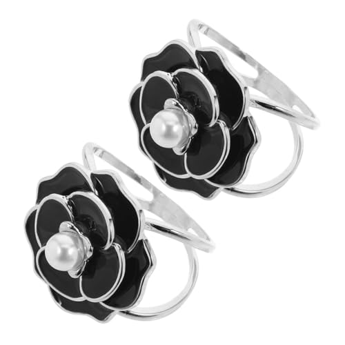 Gadpiparty 2stücke Perlendekor Schal-ring Blumen-schal-clip Schnalle Ring-dekoration Zubehör Für Damen Und Mädchen von Gadpiparty