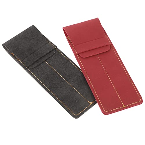 Gadpiparty 2stücke Stifthülle Aus Leder Für Zwei Stifte Stiftschutzhülle Mit Platz Für Füllfederhalter Hülle Für Stifte Zum Schutze Und Transport von Gadpiparty