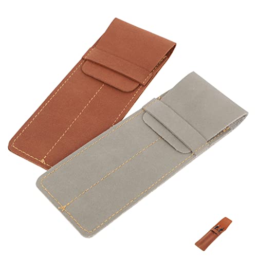 Gadpiparty 2 Stück Etui doppelmäppchen federmäppchen Stiftmappe stiftbox Geschenkidee für Stiftliebhaber Inhaber süße Federtasche Fall Schutz Stifthaltertasche Hülle für Zwei Stifte Leder von Gadpiparty