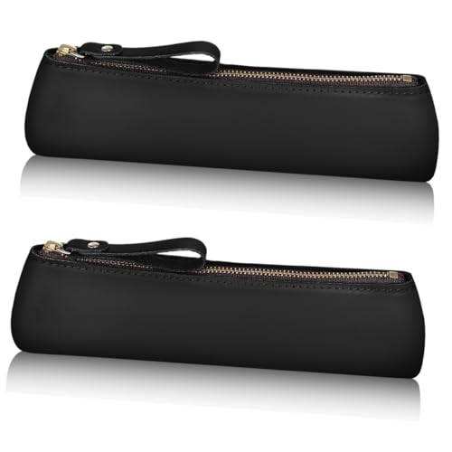 Gadpiparty 2 Stück Federmäppchen Leder Tasche Lehrer Etui Reisen Tragbare Briefpapierbeutel Stich Federmäppchen aus Leder Stiftbeutel kleines Federmäppchen Bleistift-Organizer von Gadpiparty