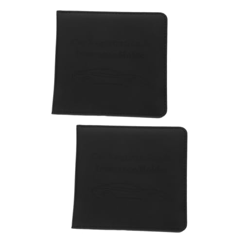 Gadpiparty 2 Stück Führerscheinschutz Abdeckung für Lizenz Autokartenhalter Anmeldung schützend Autozubehör Innenraumästhetik Kfz-Versicherungs- und Zulassungskarteninhaber Leder Schwarz von Gadpiparty
