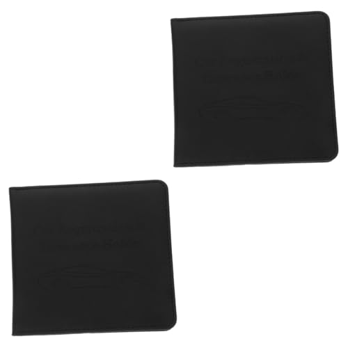 Gadpiparty 2 Stück Führerscheinschutz Anmeldung Schützend Abdeckung Autokartenhalter Für Lizenz Versicherungs- Und Zulassungsinhaber Autozubehör Innenraum Leder Black von Gadpiparty