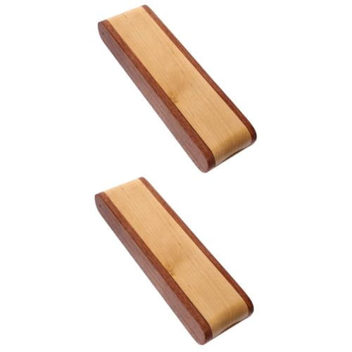 Gadpiparty 2 Stück Geschenkstiftschachtel mit für Fall Schule Tragbarer Stift-Organizer Stift Geschenkboxen stiftboxen leer einzelner Stifthalter Etui hölzern von Gadpiparty