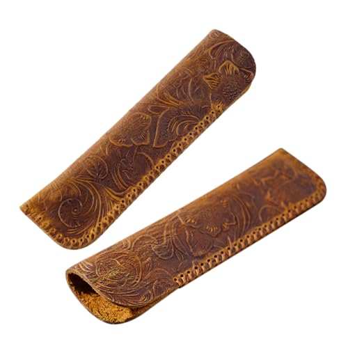 Gadpiparty Elegantes Vintage-stifteetui Handgefertigt Leder Stift-Organizer Füllfederhalter Hülle Für Einzelne Stifte von Gadpiparty