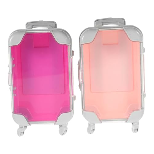 Gadpiparty 2 Stück Mini Makeup Suitcase mit Verstellbaren Fächern Tragbare Kleine Kosmetikkoffer für Wimpernaufbewahrung und Reise Leichter Wimpern Organizer für Frauen von Gadpiparty