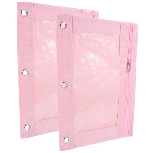 Gadpiparty 2 Stück Reißverschluss Federmäppchen aus Canvas mit Klarsichtfenster Ringe für Schul und Klassenzimmer Organizer Geräumig und Vielseitig für Schreibwaren von Gadpiparty