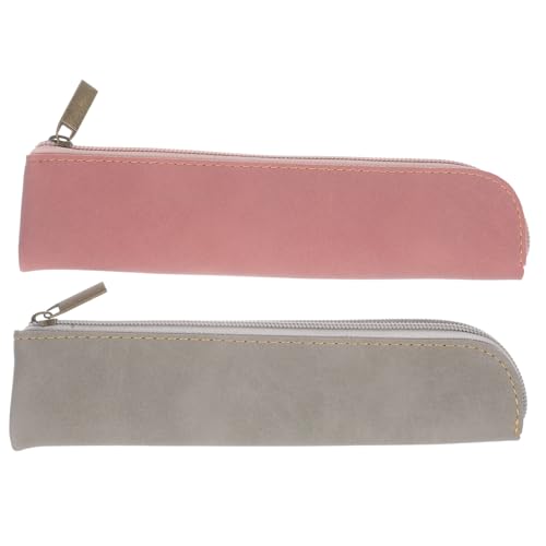 Gadpiparty 2 Stück Stift -Set -stiftbeutel Kleine Schminktasche Federmäppchen Make -up -Fall Make -up -bürstenhalter Bleistift Reißverschluss Make -up -Beutel Stiftetui Für Damen Pu von Gadpiparty