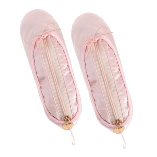 Gadpiparty 2 Stück Teiliges Ballettschuh Make Up Täschchen Satin Kosmetikbeutel Leicht Tragbar mit Schuhform Schutz für Tanzzubehör und Stifte Mädchen von Gadpiparty