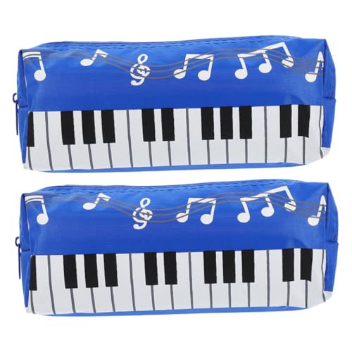 Gadpiparty 2 Stück Teiliges Federmäppchen Canvas mit Klavier Tastatur Multifunktionale Kosmetiktasche und Stifteetui für Teenager Mädchen Tragbare Aufbewahrungstasche für Schule Reise von Gadpiparty