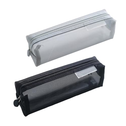 Gadpiparty 2 Stück Teiliges Federmäppchen aus Atmungsaktiv und Waschbar Geräumig für Stifte und Schreibwaren und Leicht für Schüler und Studenten Schwarz von Gadpiparty