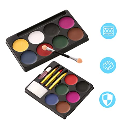 Gadpiparty 2 Stück Teiliges Gesichtsbemalungsset Ölfarben für Makeup für Halloween und Cosplay Partys Farben Zufällige Stile Hautfreundlich und Leicht Abwaschbar von Gadpiparty