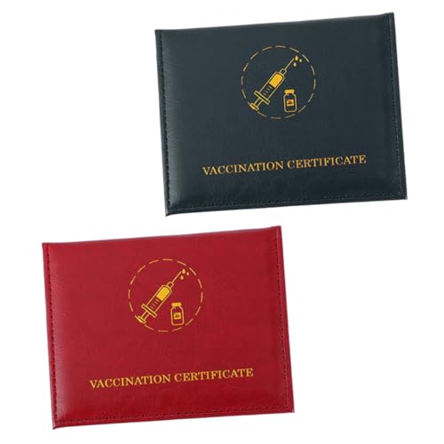 Gadpiparty 2 Teiliges Kartenset Mit Zwei Kartenfächern Kartenhalter Impfkartenhülle Schutzfolien Für Zwei Kartenfächer Kartenhalter Aus Pu Leder von Gadpiparty