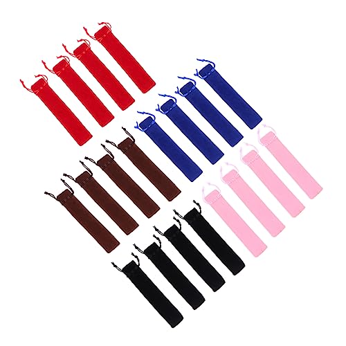 Gadpiparty 20 Stück Bleistiftbeutelgeschenk Einzelstift-Bleistifttasche einzelne Stifttasche Stift-Bleistift-Tasche Federmäppchen für einen einzelnen Stift Einzelstifthalter Flanell von Gadpiparty