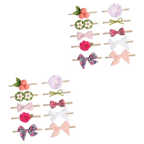 Gadpiparty 20 Stk Stirnband Für Kleinkinder Blumen- Nylon-stirnband Haarschmuck Mit Schleife Blumenhaarband Für Kinder Blumenstirnband Säuglingshaarband Mädchen Tuch Baby von Gadpiparty