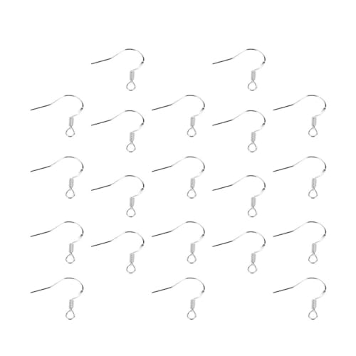 Gadpiparty 20stücke Schlichte Silberne Ohrringe Zubehör Anti-allergie Ohrringe Teile Diy Anhänger Einfache Accessoires Für Damen Und Frauen von Gadpiparty