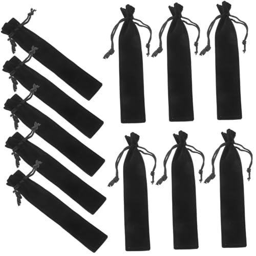 Gadpiparty 25Stücke Flanell Stifthalter mit Kordelzug Schwarz Leicht und Tragbar für Schule und Zuhause Perfekter Organizer für Schreibwaren Geschenkidee von Gadpiparty