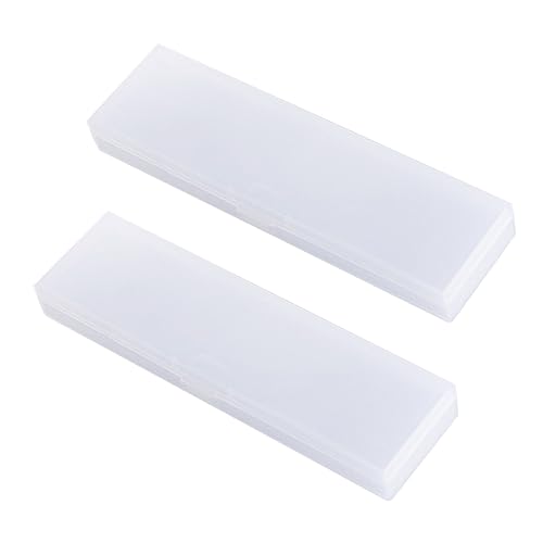 Gadpiparty 2Packung Kunststoff Federmäppchen Transparent Mit Fächern Und Separaten Deckeln Für Schule Und Büro Weiß von Gadpiparty