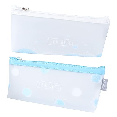 Gadpiparty 2Stücke Cartoon Stifttaschen Transparente Aufbewahrungstaschen Für Schreibwaren Praktischer Organizer Für Schule Und Büro Zufällige Designs von Gadpiparty
