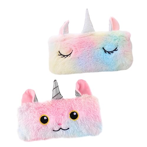 Gadpiparty 2Stücke Einhorn Plüschstiftbeutel Große Kapazität Schreibwaren Tasche für Schüler Tragbare Federtasche für Stifte Radiergummi und Gadpiparty 2Stücke Einhorn Plüschstiftbeutel Große Kapazität Schreibwaren Tasche für Schüler Tragbare Federtasche für Stifte Radiergummi und von Gadpiparty