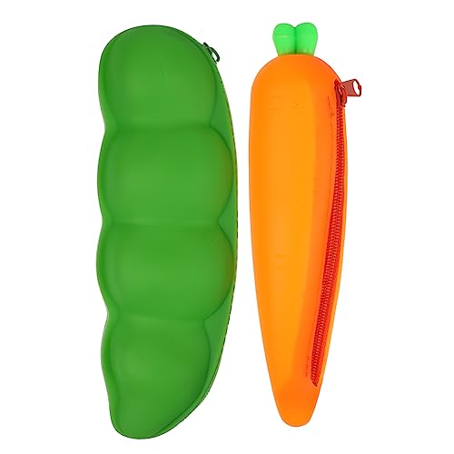 Gadpiparty 2 Stücke Kreative Stift Organizer Silikon Federmäppchen für Kinder Große Kapazität Niedliche Stift Halter Taschen für Schule und Büro von Gadpiparty