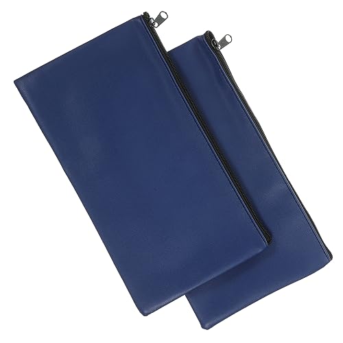 Gadpiparty 2Stücke PU Leder Geldtasche Mit Reißverschluss Quittungsorganisator Für Bargeld Und Dokumente Große Kapazität Für Reisen Und Täglichen Gebrauch von Gadpiparty